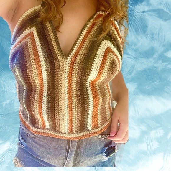 Hand Crocheted Fall Top - Picture 2 of 4